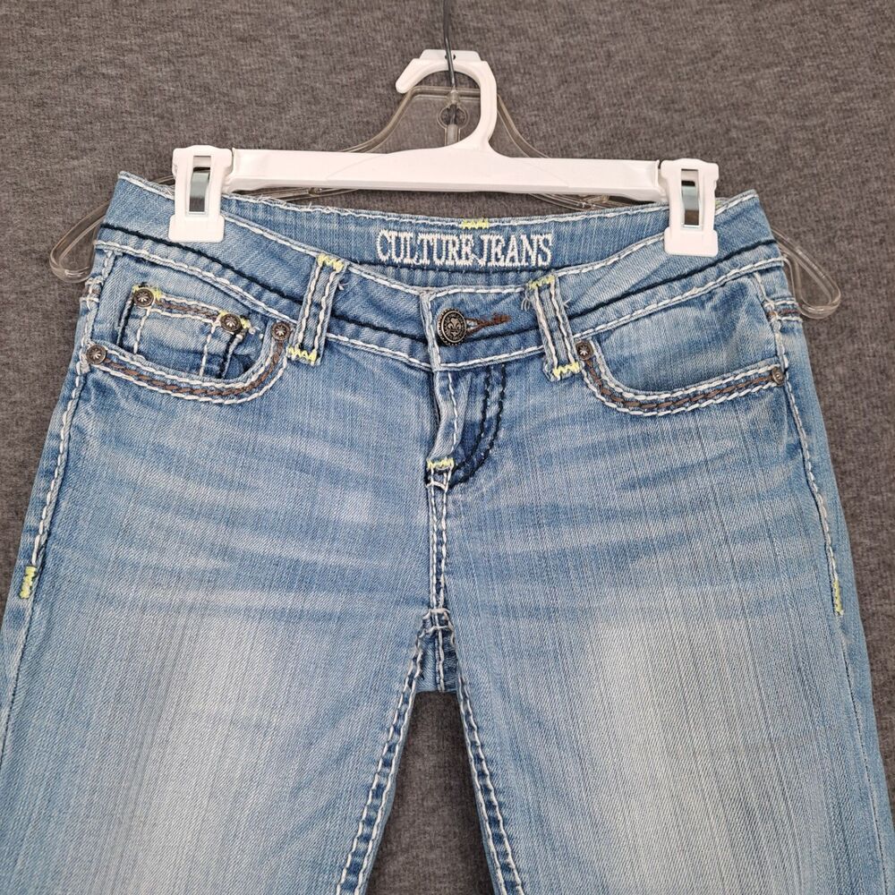 Culture Jeans Light Wash Skinny Jeans Flap Pockets Size 0 - Picture 5 of 13